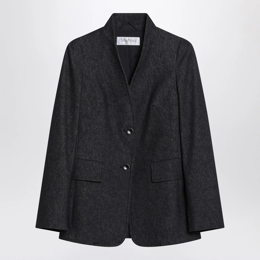 Max Mara Midnight blue jacket in cotton denim effect