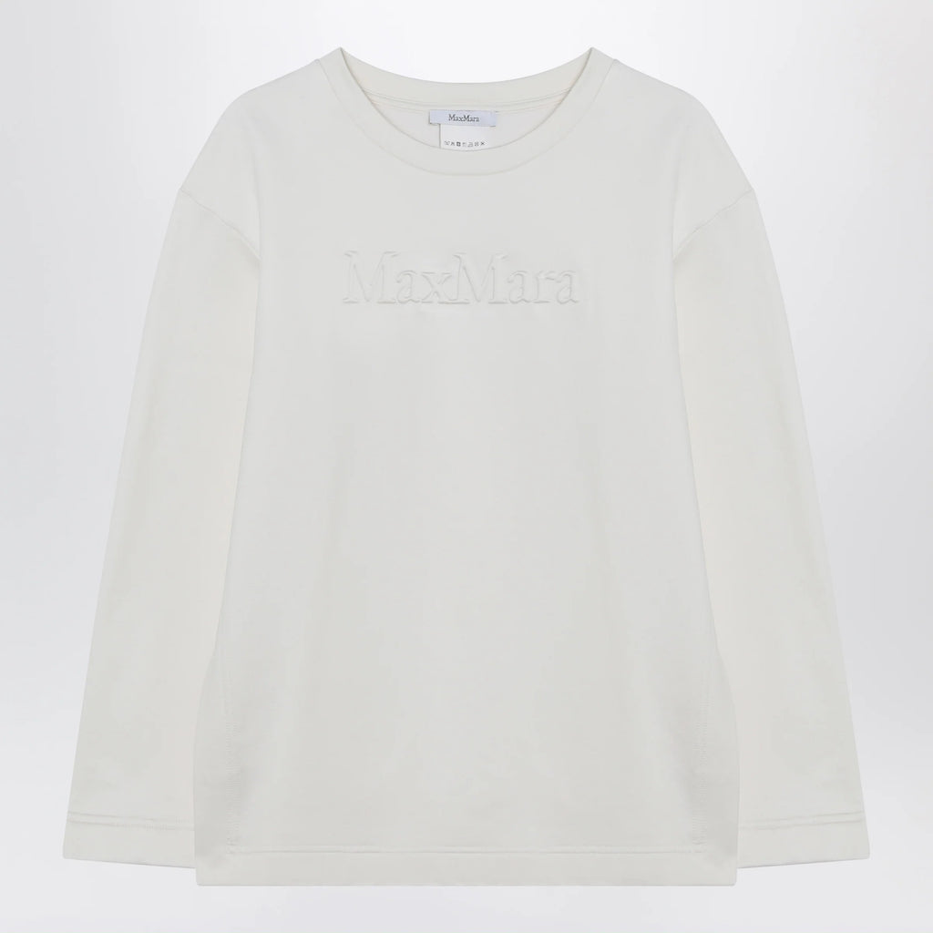 Max Mara White sweatshirt in silk blend
