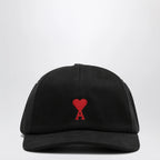 Ami Paris Black baseball cap with logo