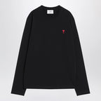 Ami Paris Black Ami De Coeur T-shirt