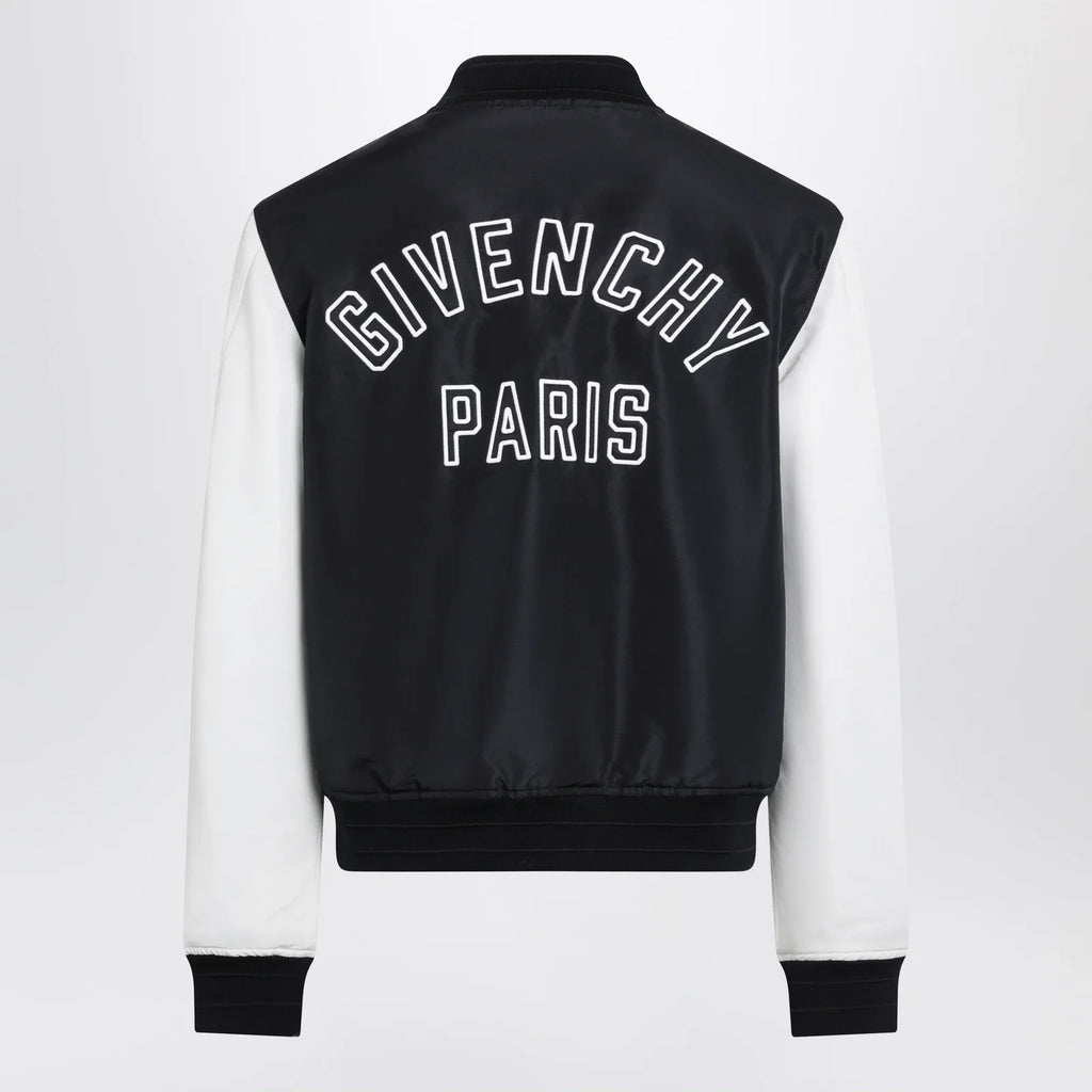 Givenchy Navy/White Satin Varsity Jacket