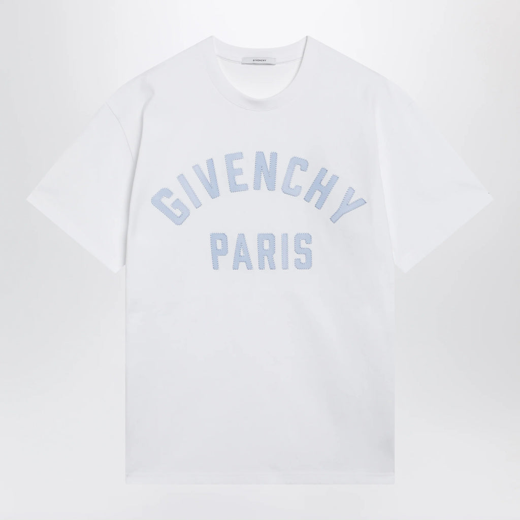 Givenchy White T-shirt with logo embroidery