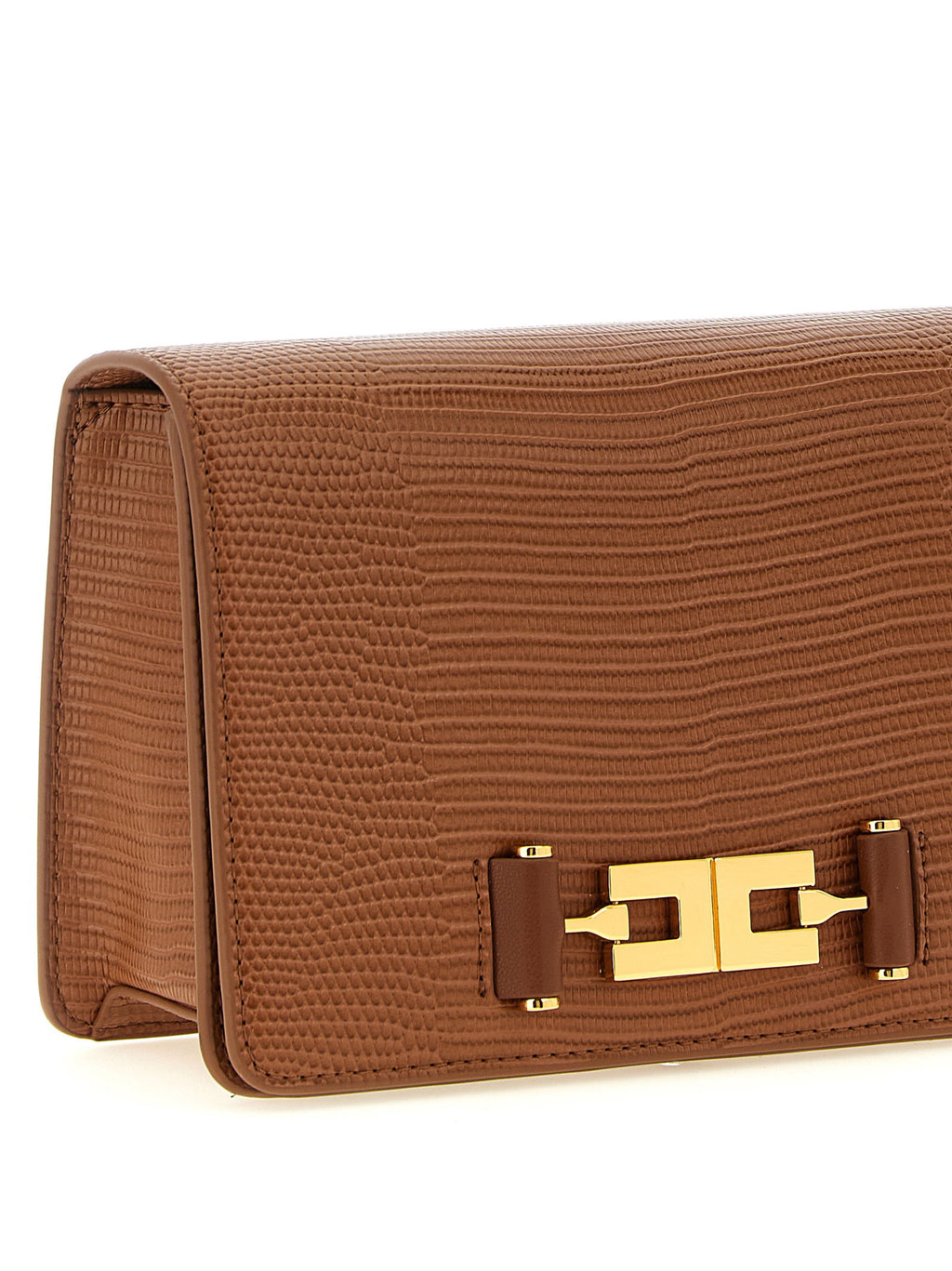 Elisabetta Franchi Lizard Print Crossbody Bag