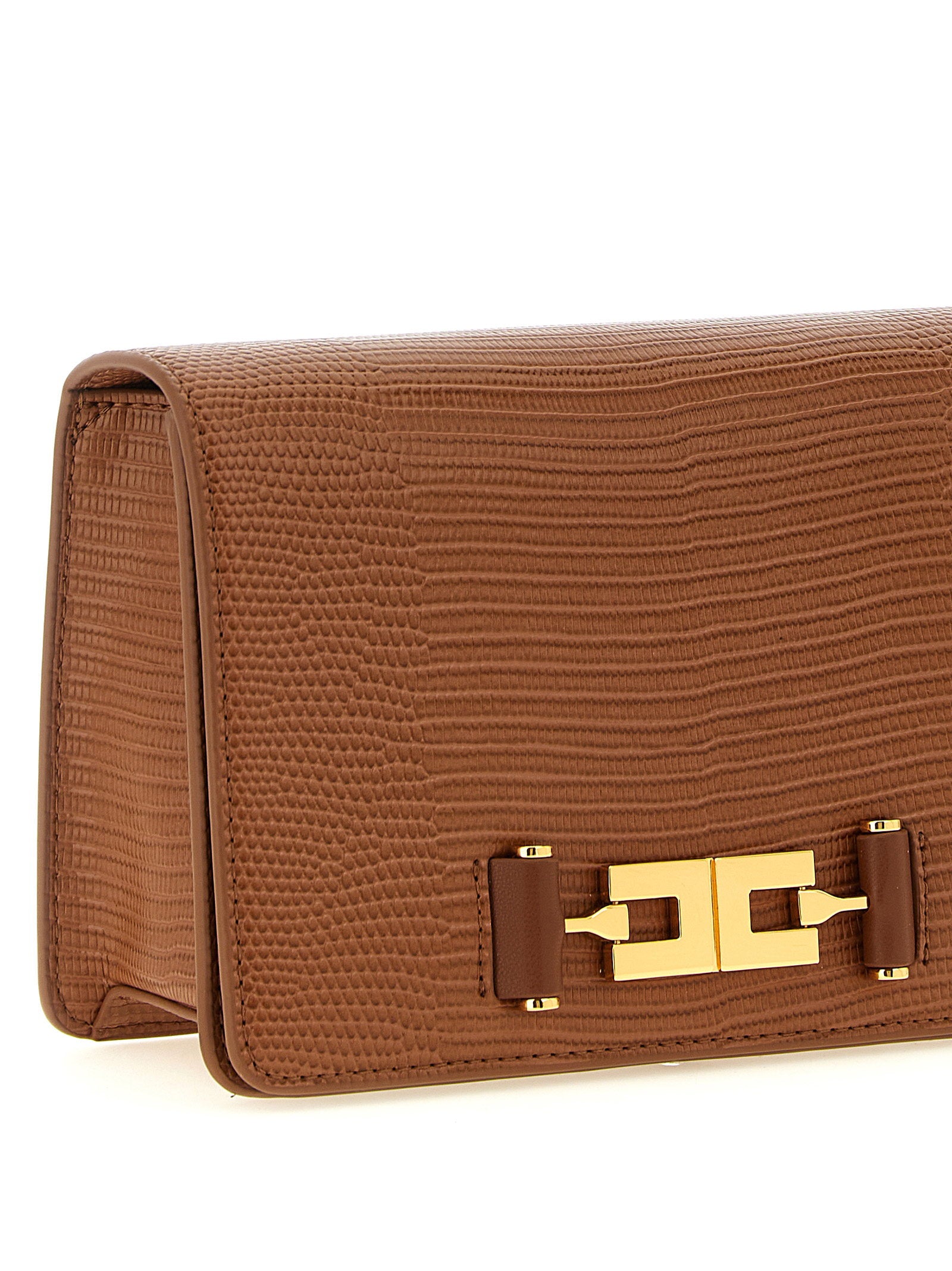 Elisabetta Franchi Lizard Print Crossbody Bag