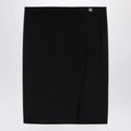 Givenchy Black wool skirt with metal button 4G