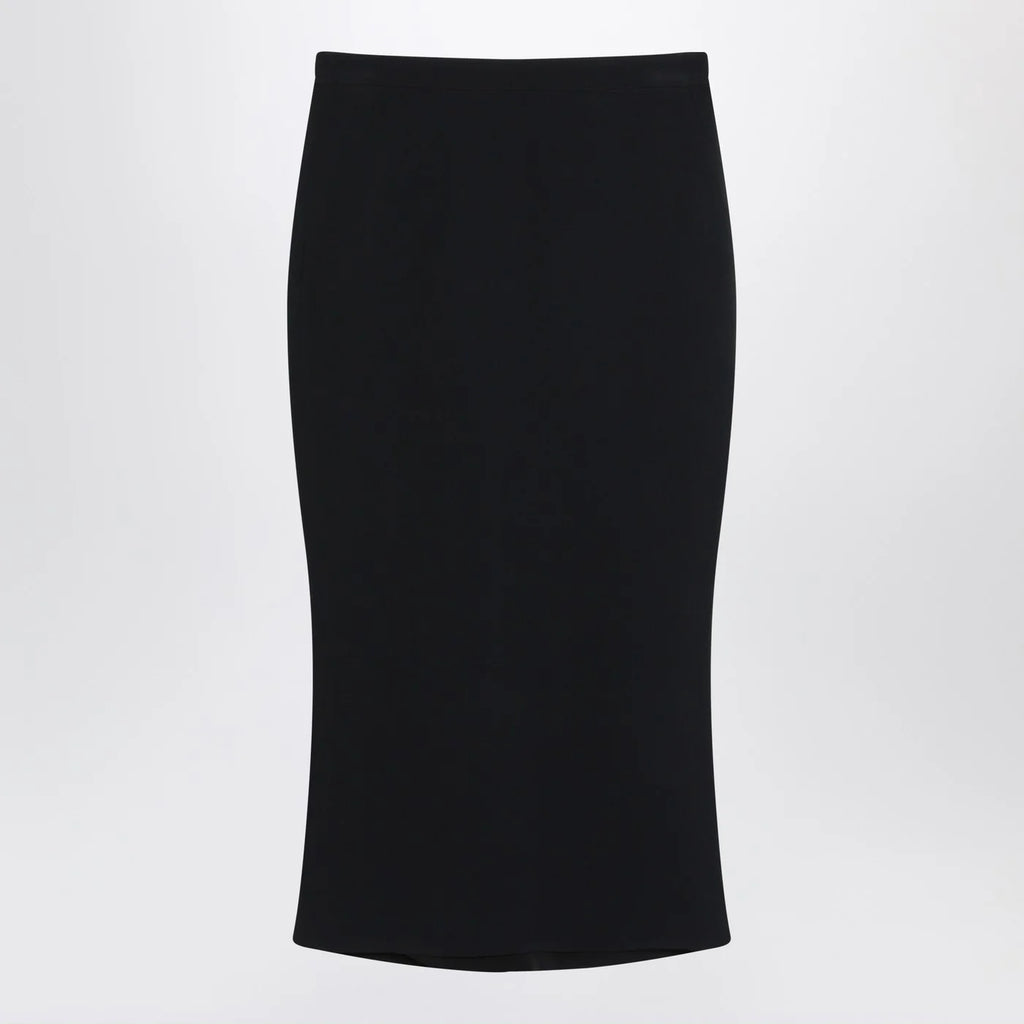 Givenchy Black midi skirt with pleats on the back