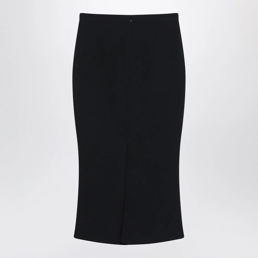 Givenchy Black midi skirt with pleats on the back