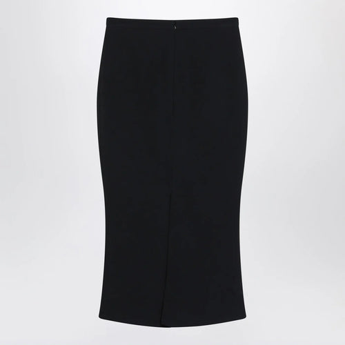 Givenchy Black midi skirt with pleats on the back