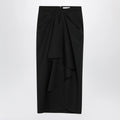 Givenchy Draped skirt in black wool and mohair