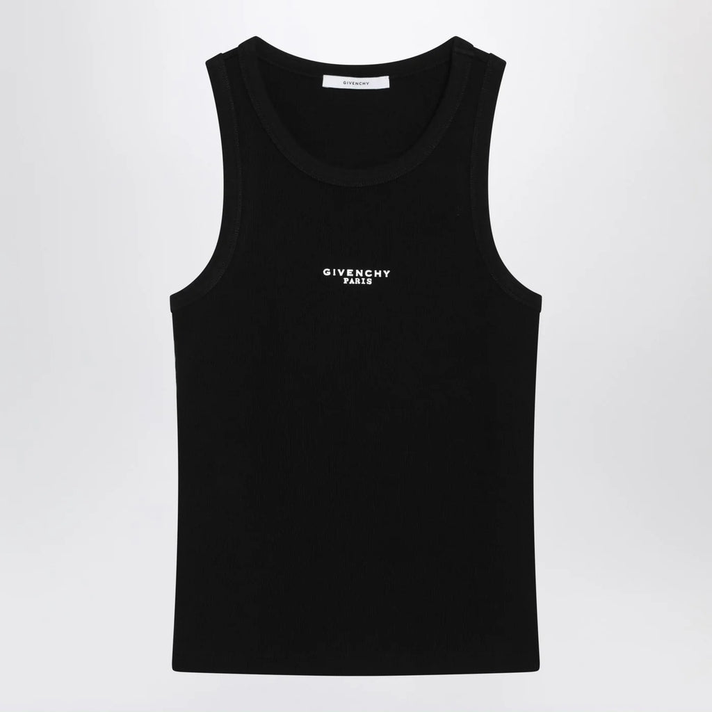 Givenchy Black slim-cut tank top with logo