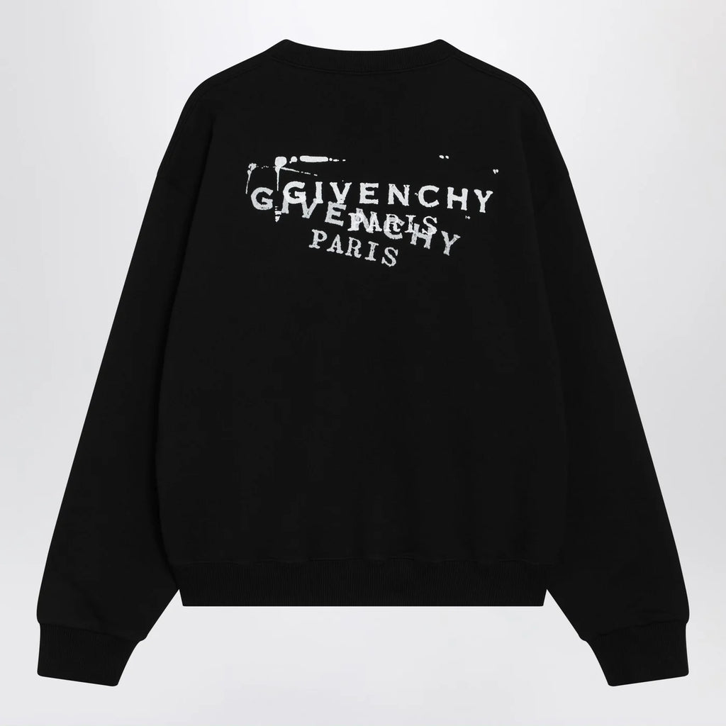 Givenchy Black brushed cotton sweatshirt with logo