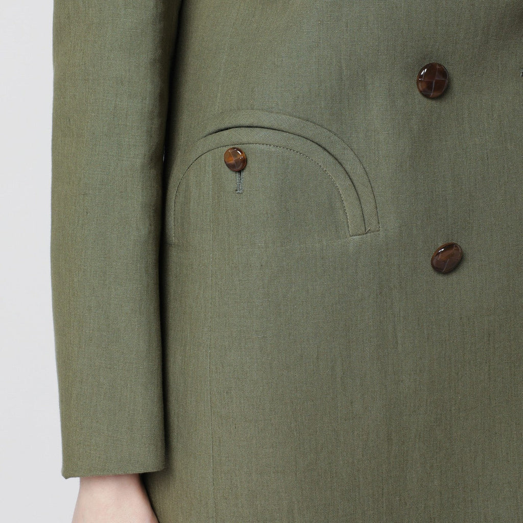 Blazé Milano Olive green double-breasted jacket