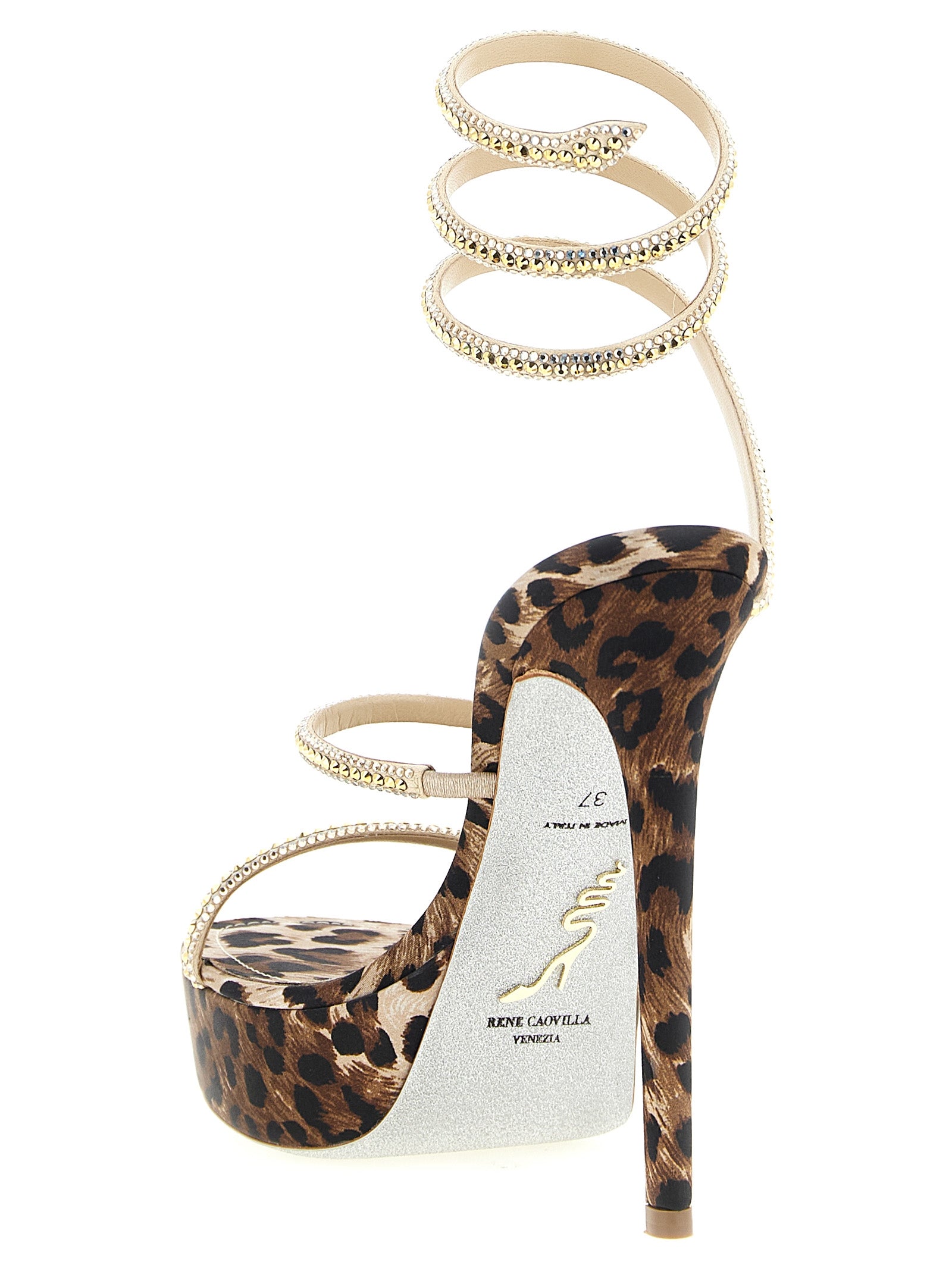 René Caovilla Cleo Leopard Sandals