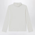 Chloé White top with high neck and ruffles