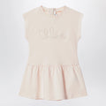 Chloé Light pink dress with logo embroidery