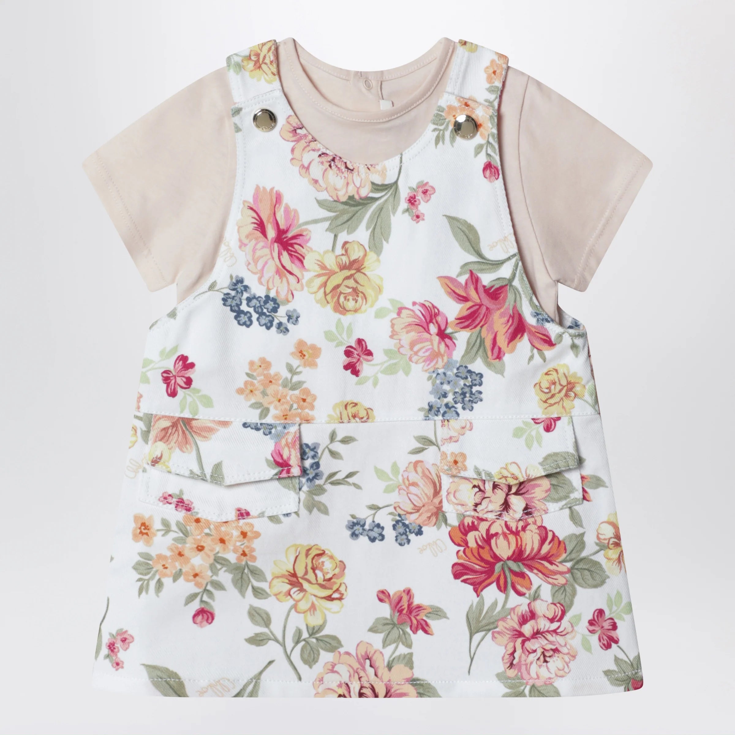 Chloé Pink two-piece set with floral pattern