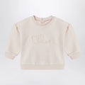 Chloé Light pink sweatshirt with logo embroidery