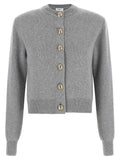 Balmain Sculpture Button Crew Neck Cardigan
