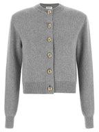 Balmain Sculpture Button Crew Neck Cardigan