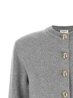 Balmain Sculpture Button Crew Neck Cardigan