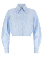 Elisabetta Franchi Cropped Shirt With Charms