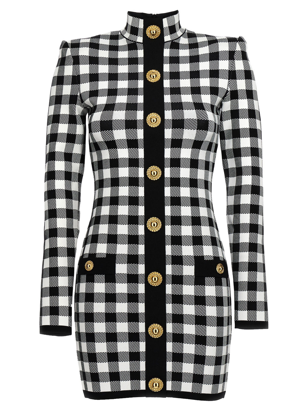 Balmain Vichy Knit Dress