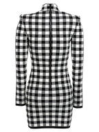 Balmain Vichy Knit Dress
