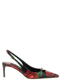 Dolce & Gabbana Rose Print Slingbacks