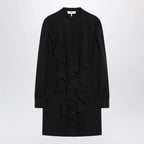 Chloé Black ruffled dress in silk blend