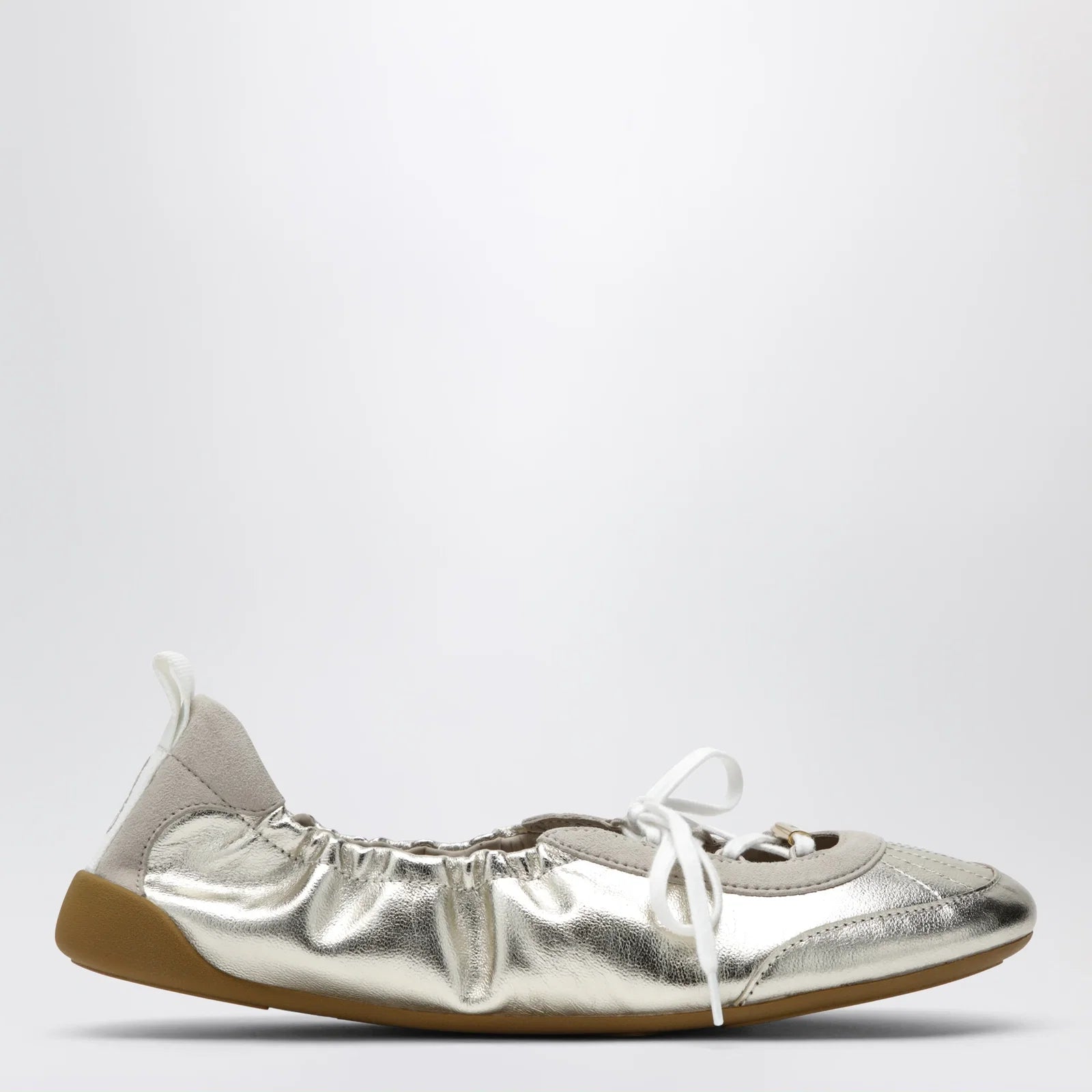 Chloé Kick ballet sneakers in metallic nappa leather