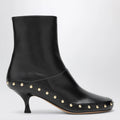 Chloé Junie hammered leather ankle boots in black