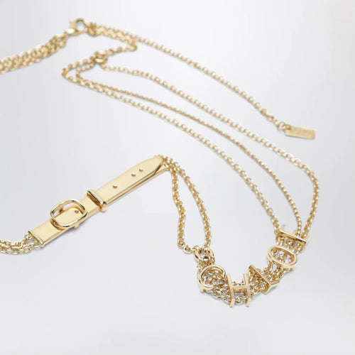 Chloé Gold-tone belt with logo lettering