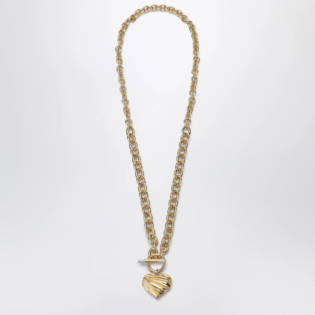Chloé Gold/Ivory heart chain necklace