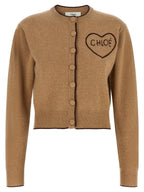Chloé Heart Intarsia Cardigan