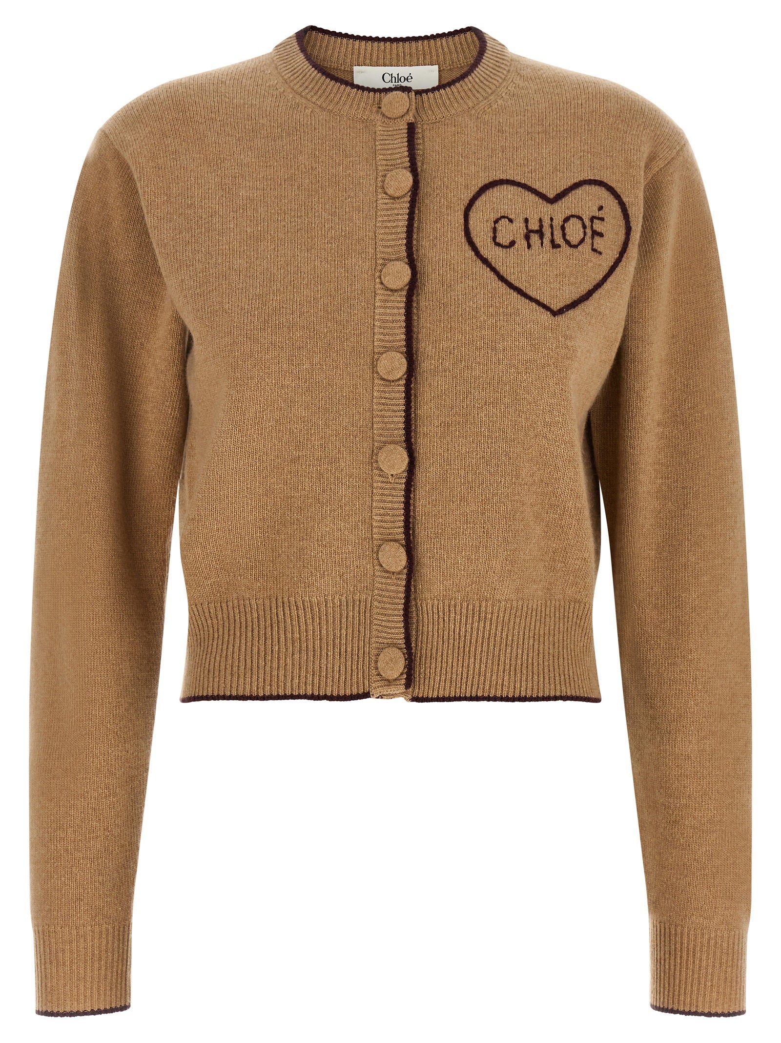 Chloé Heart Intarsia Cardigan