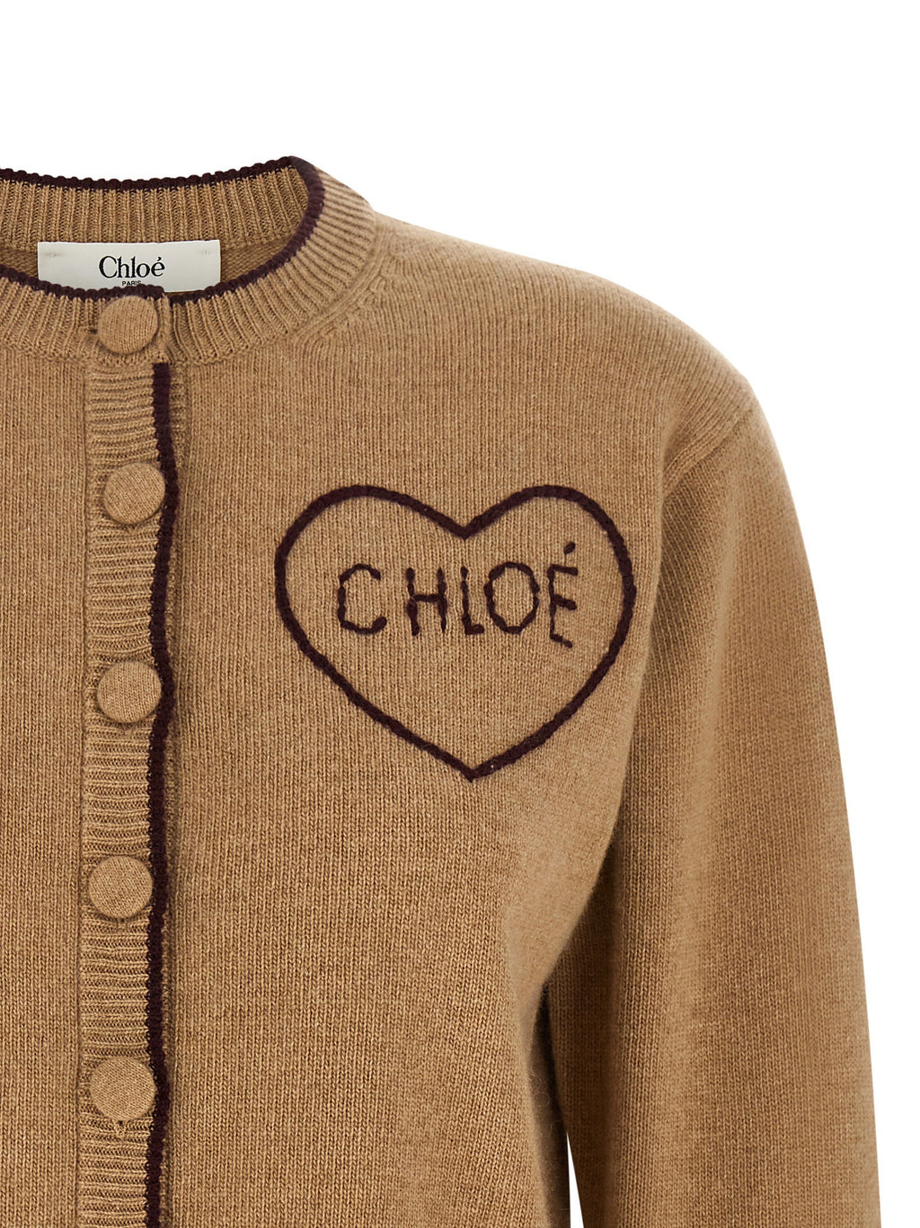 Chloé Heart Intarsia Cardigan
