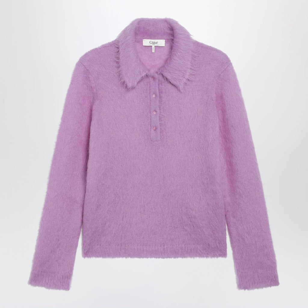 Chloé Lavender alpaca-blend cardigan