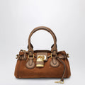 Chloé Paddington suede calf leather bag in vintage brown