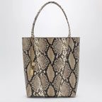 Large Chloé Spin tote bag in python-effect leather