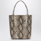 Large Chloé Spin tote bag in python-effect leather