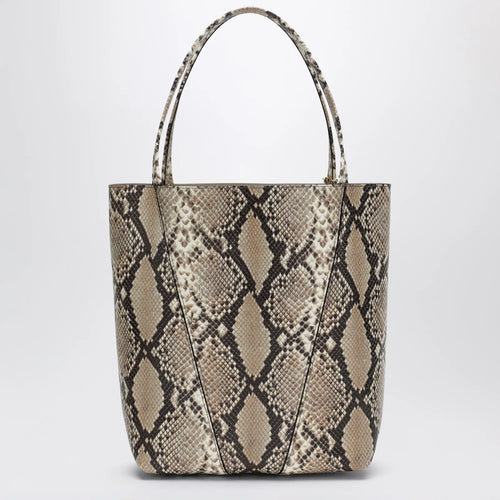 Large Chloé Spin tote bag in python-effect leather