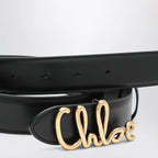 Chloé Iconic calfskin leather belt in black