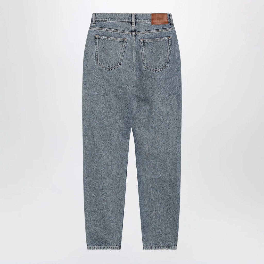 Chloé Light indigo high-waisted tapered jeans