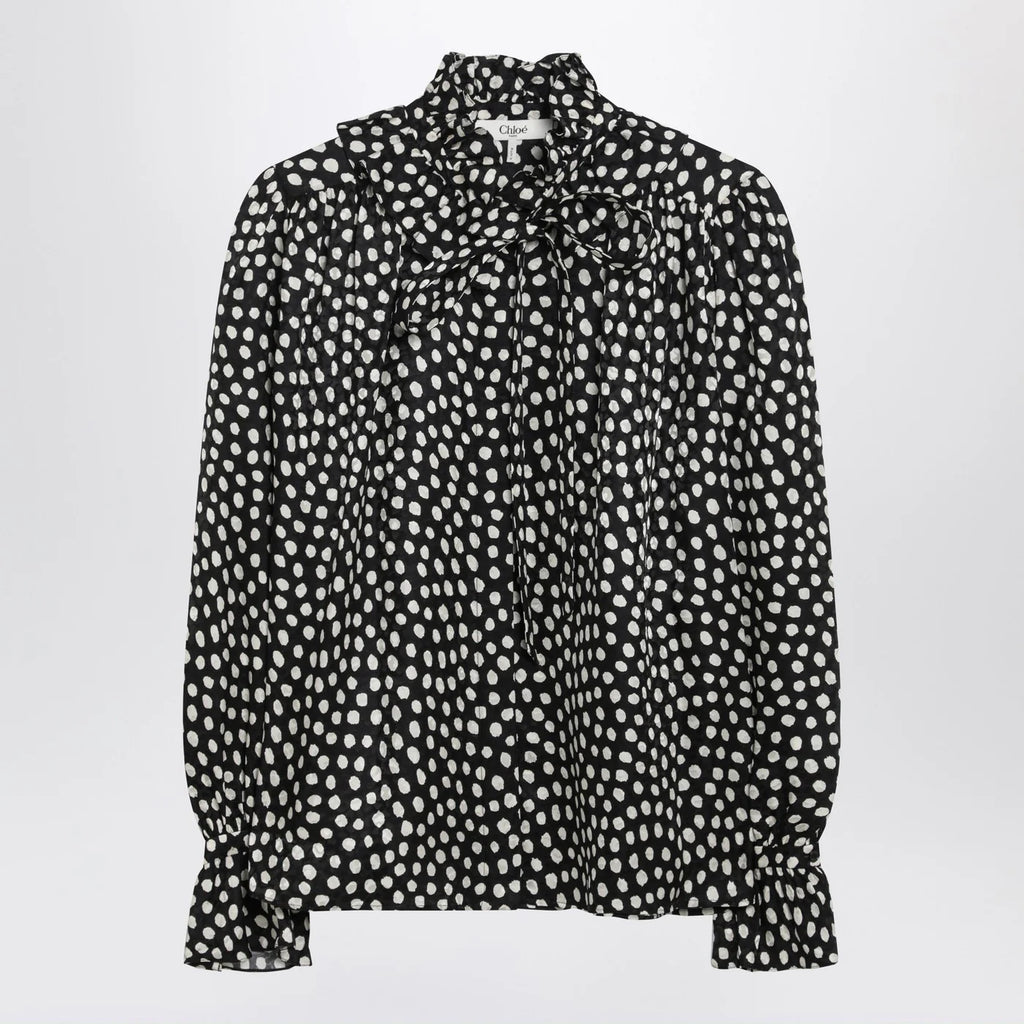 Chloé Polka-dot silk blouse