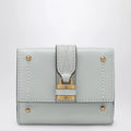 Chloé Paddington mini trifold wallet in aqua blue leather
