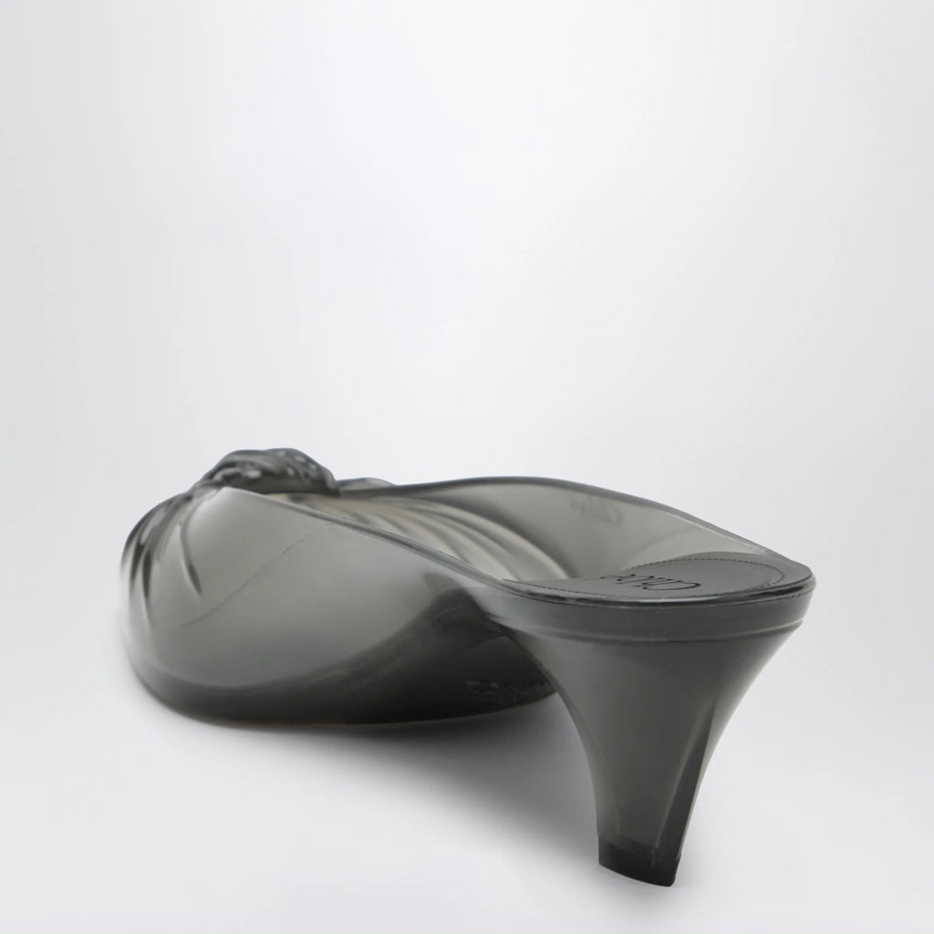 Chloé Jelly clog mules in transparent TPU, grey