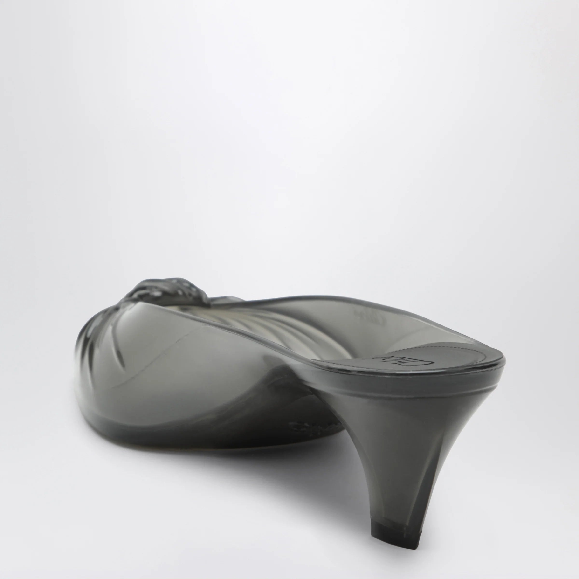 Chloé Jelly clog mules in transparent TPU, grey