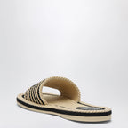 Chloé Sand mules in hand-braided recycled rope, black