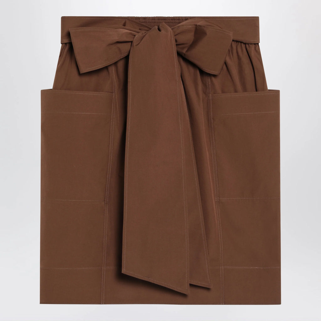 Chloé Brown skirt with oversized bow