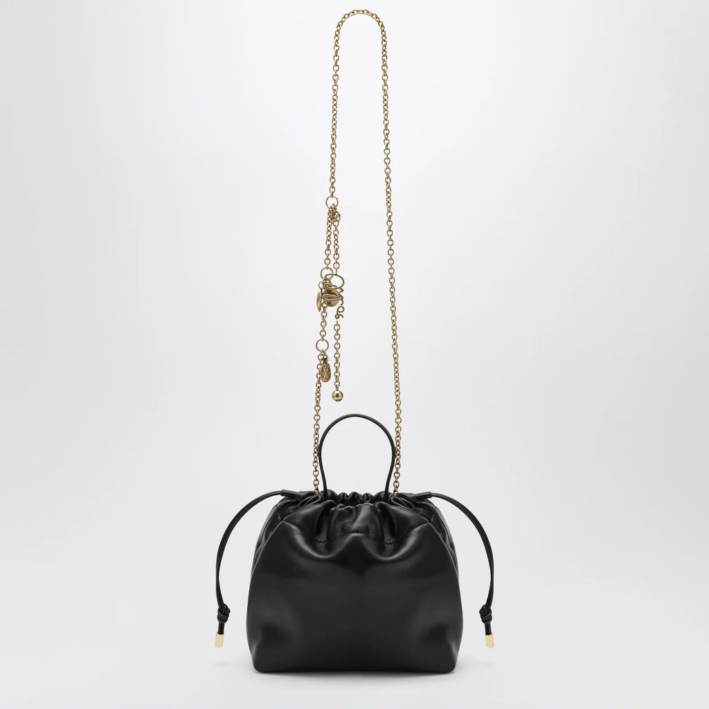 Chloé Small Icons shoulder bag with chain in lambskin black